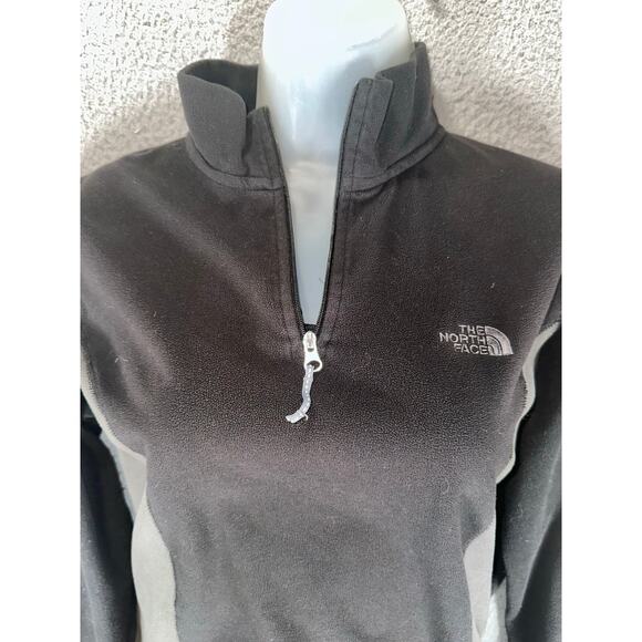 The‎ North Face Jacket Women's Large Black TKA 100 Light Fleece 1/4 Zip Outdoors - Picture 4 of 9